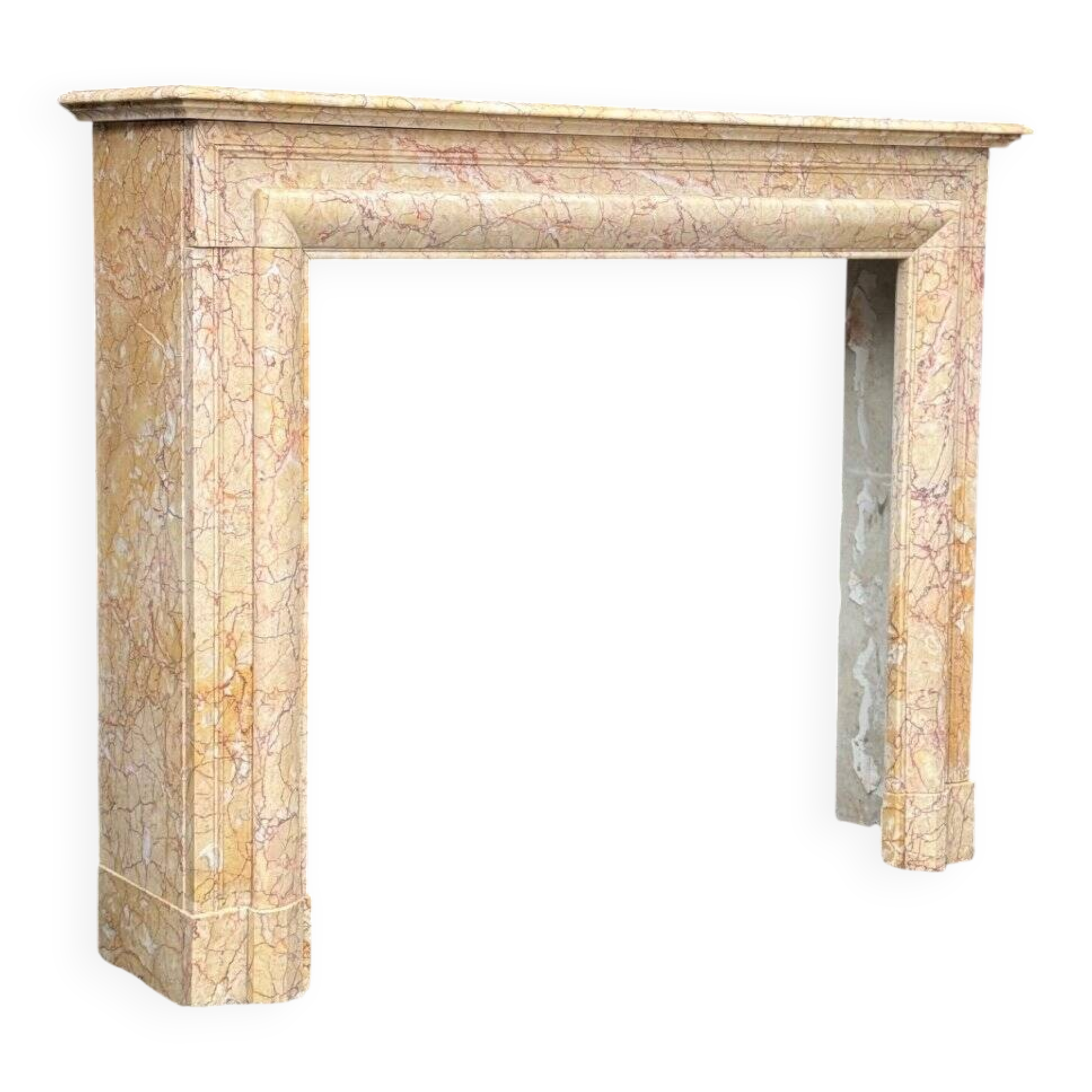 Cheminée de style Louis XIV en marbre jaune Trets vers 1880