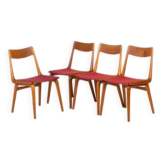 Boomerang Dining Chairs by Alfred & Erik Christensen for Slagelse Møbelværk, 1960s, Set of 4