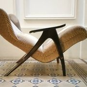 Fauteuil Wing chair à système de relaxation année 50/60