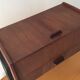 Scandinavian teak sewing bakset from the 1960s