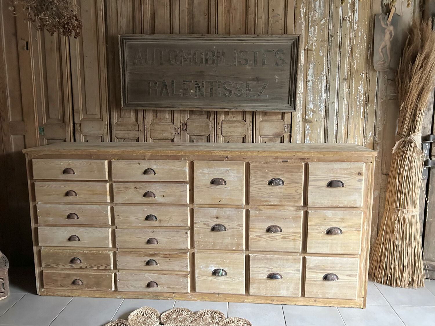 Antique workshop drawer unit from the early 20th century.
