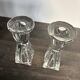 Vintage glass candlestick holders – Scandinavian design