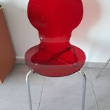 Vintage red plexi and chrome chair