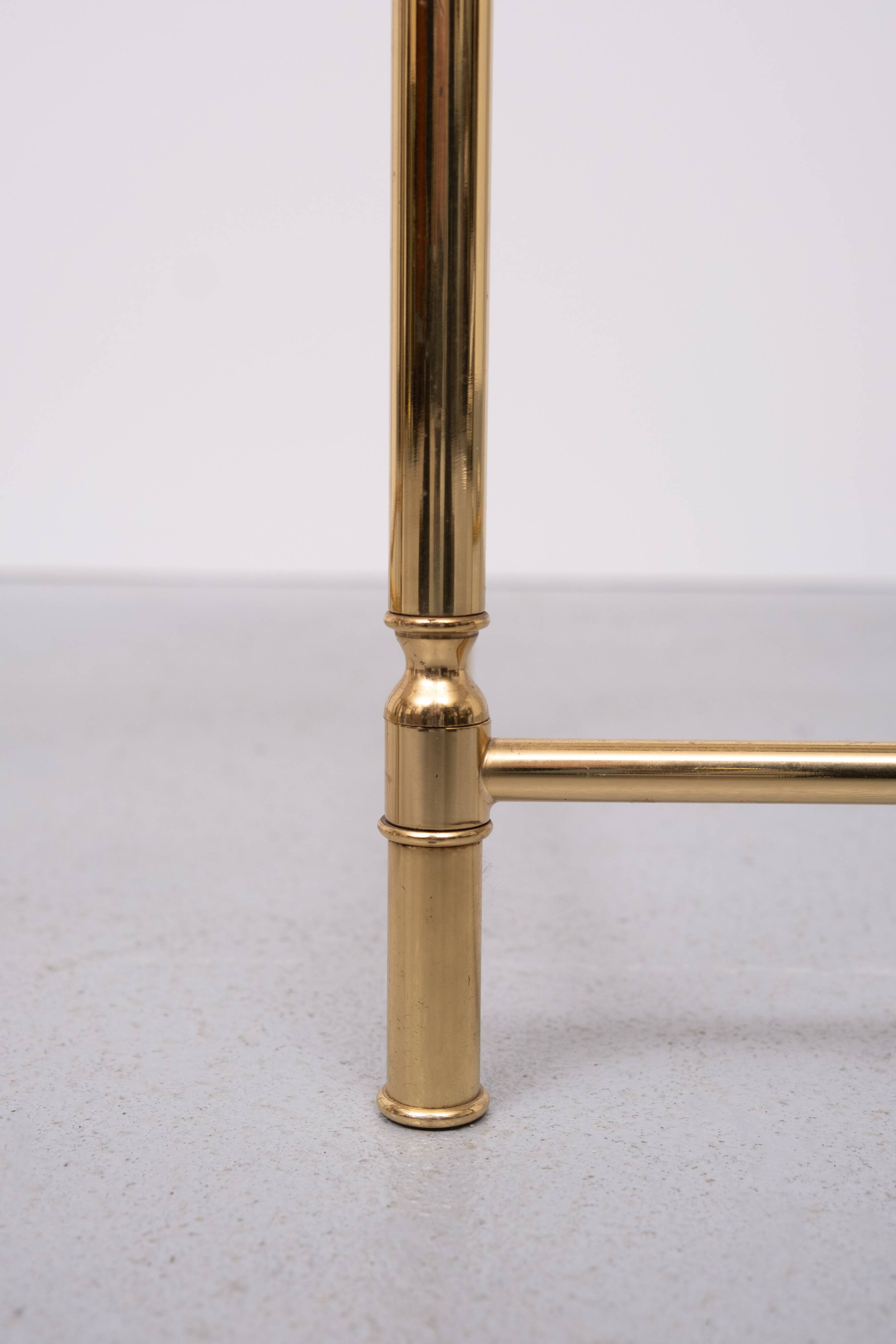 Brass side tables Hollywood Recency 1970s France