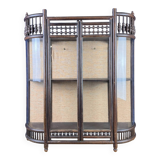 Asia 19th century: Magnificent collector's display case with tapestry background