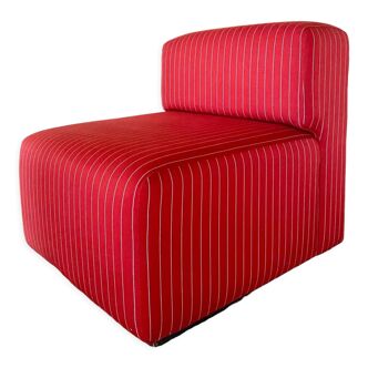 Chauffeuses red armchairs 70's 80's