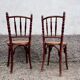 Paire de deux chaises cannée vintage
