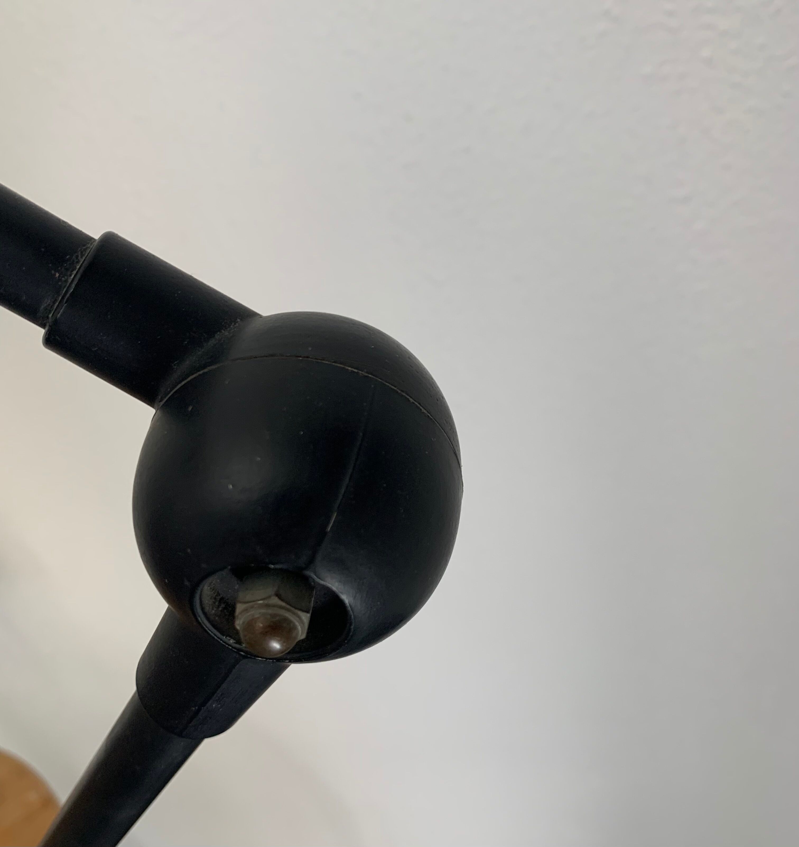 Vintage lamp 1960 Jielde 2 arm black matte original - 100 cm