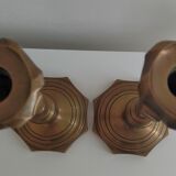 Pair of candlesticks in bronze 19th century