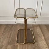 Gold and glass side table