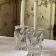 Pair of vintage Saint Louis crystal candlesticks from the 70s