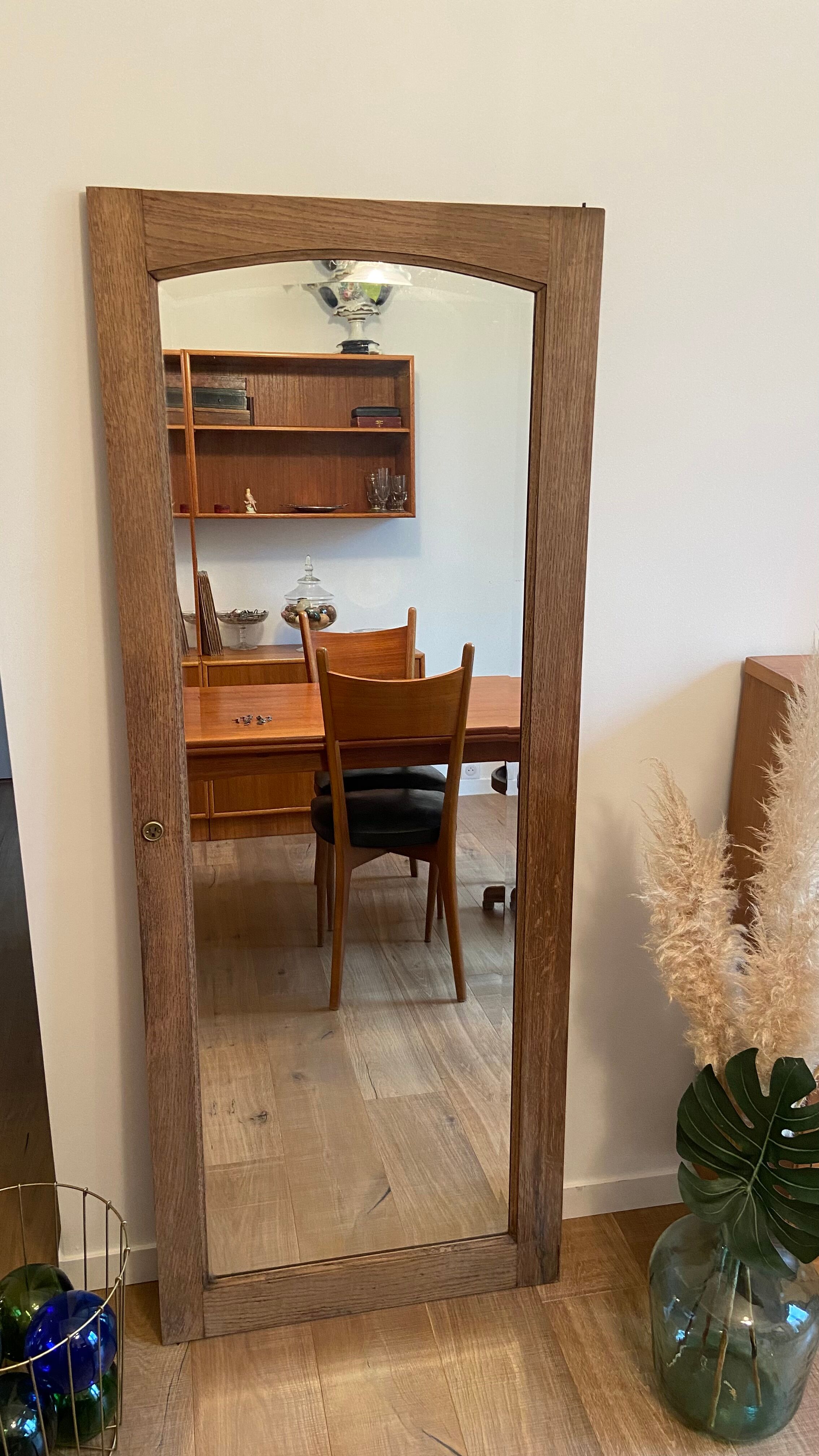 Beveled mirror 168 x 66 cm - 1950