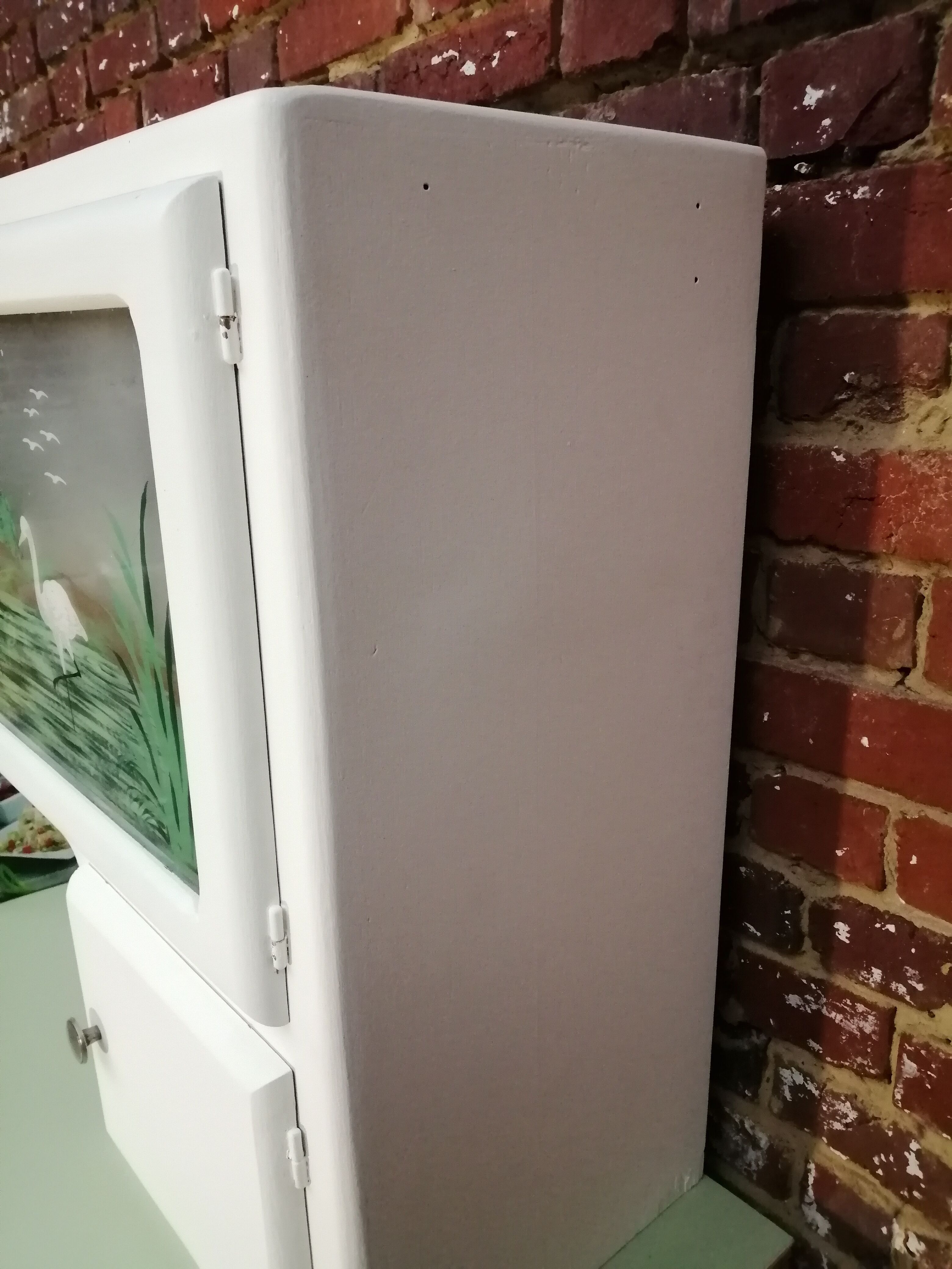 Buffet mado 50s white and brushed oak