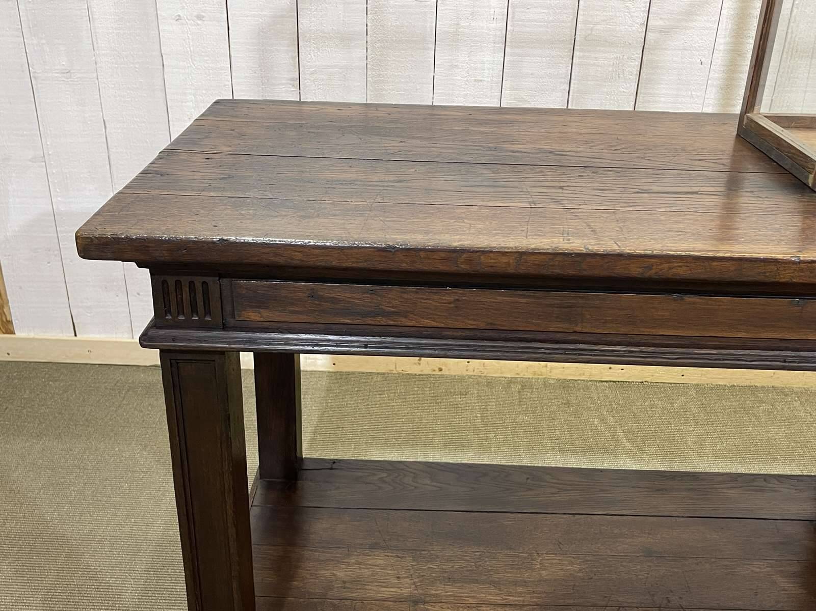 19th century oak draper's table
