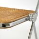 Chaise pliante Plia des années 1970 avec cannage de Vienne par Giancarlo Piretti pour Castelli