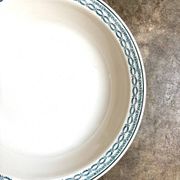 Shallow round plate St Amand in blue ironstone
