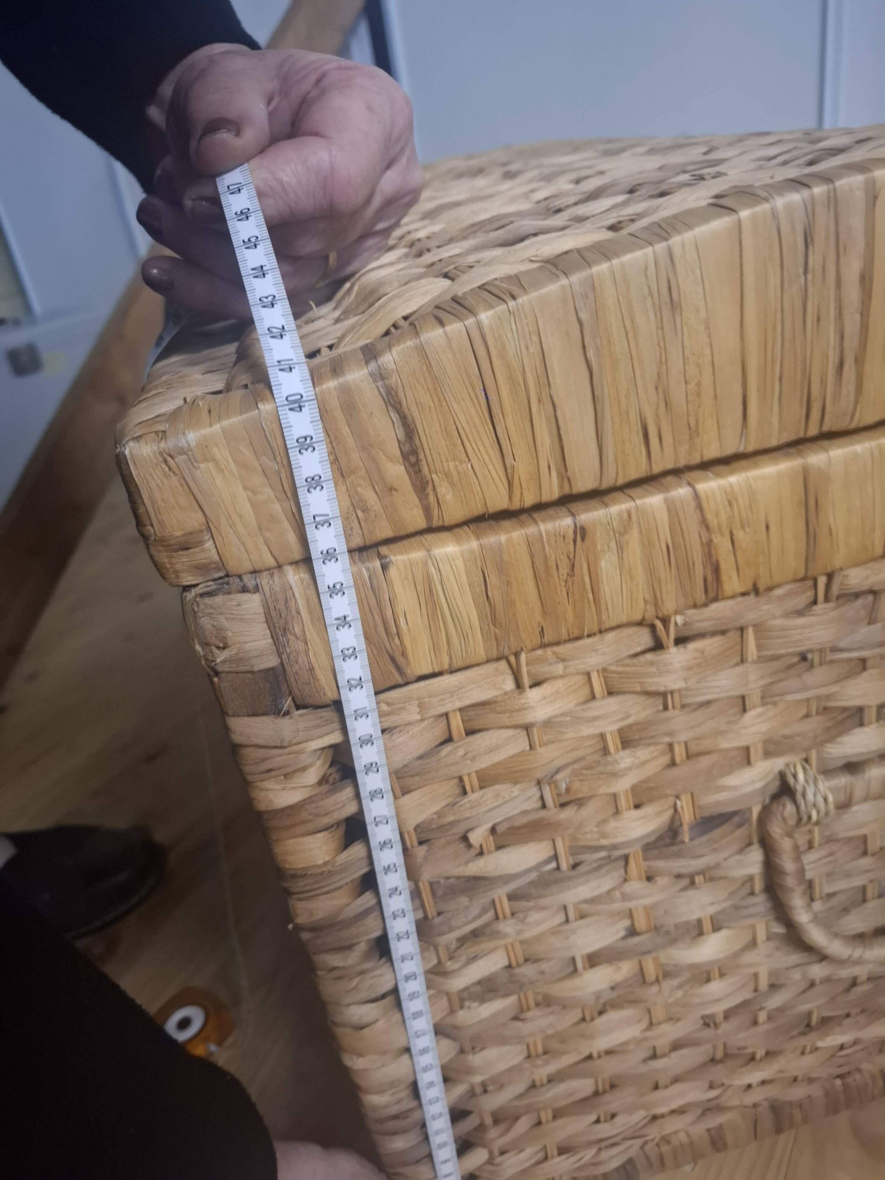 Wicker travel trunk