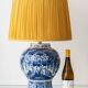 Large Royal Delft ceramic table lamp hand-painted for the 300th anniversary, 1953.