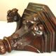 Etagère, applique murale ancienne, bois sculpté, porte statue