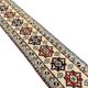 Baby Blue and Beige Long Vintage Hallway Runner