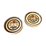 BHV - 6 flat plates in antique stoneware, England