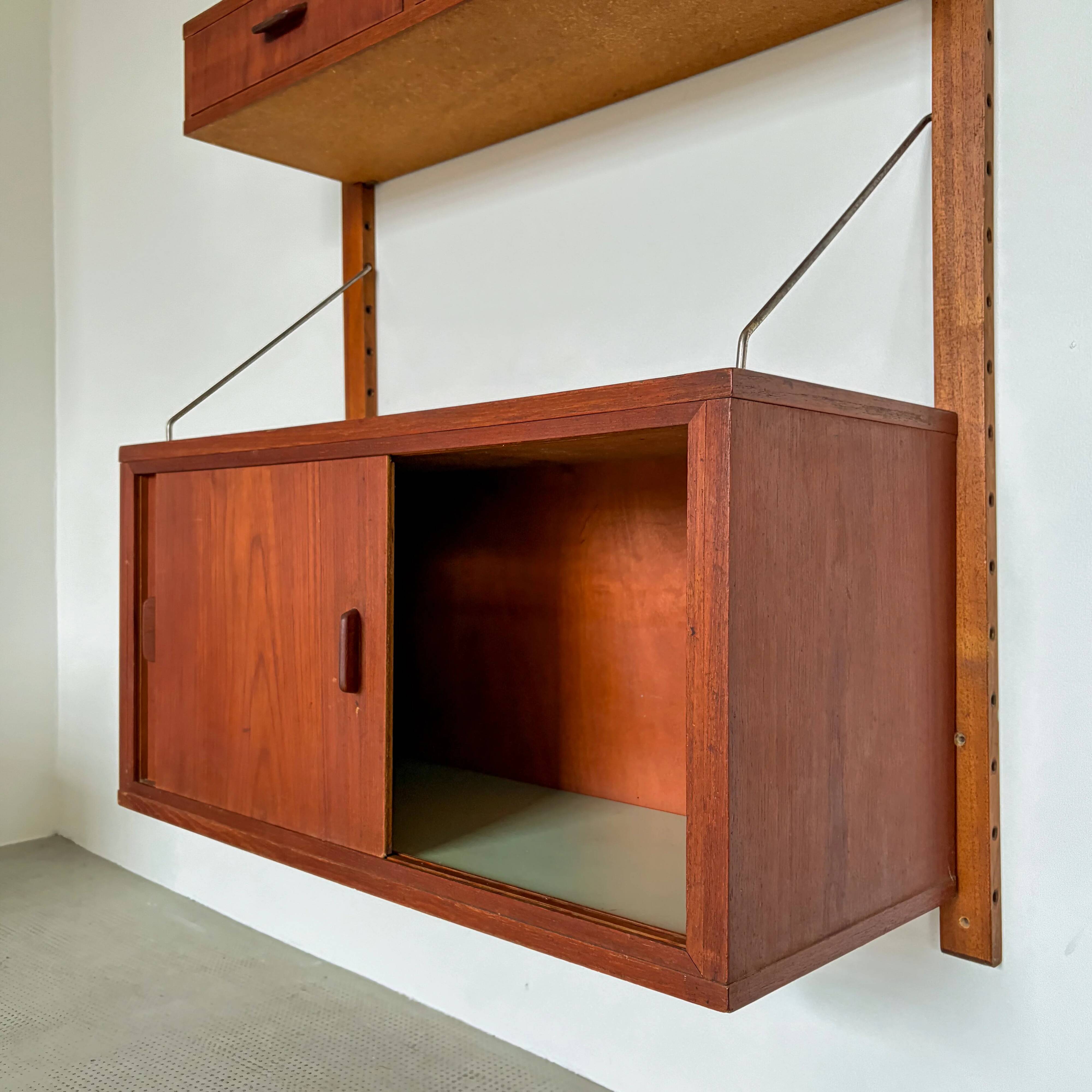 Danish wall shelf with one bay