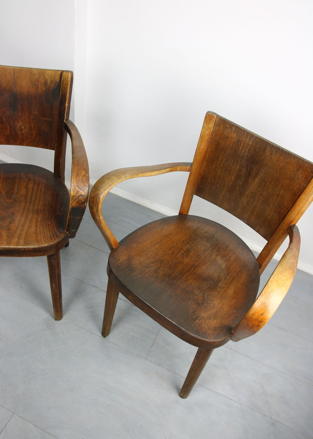 Bentwood B47 armchairs by Michael Thonet, 1930