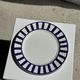 Set of 2 blue striped plates Ceramica Quadrifoglio Italy