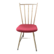 Chaise vintage design métal doré décor bambou