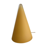 Lampe en verre cône jaune SCE France 1980