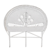Peacock rattan headboard