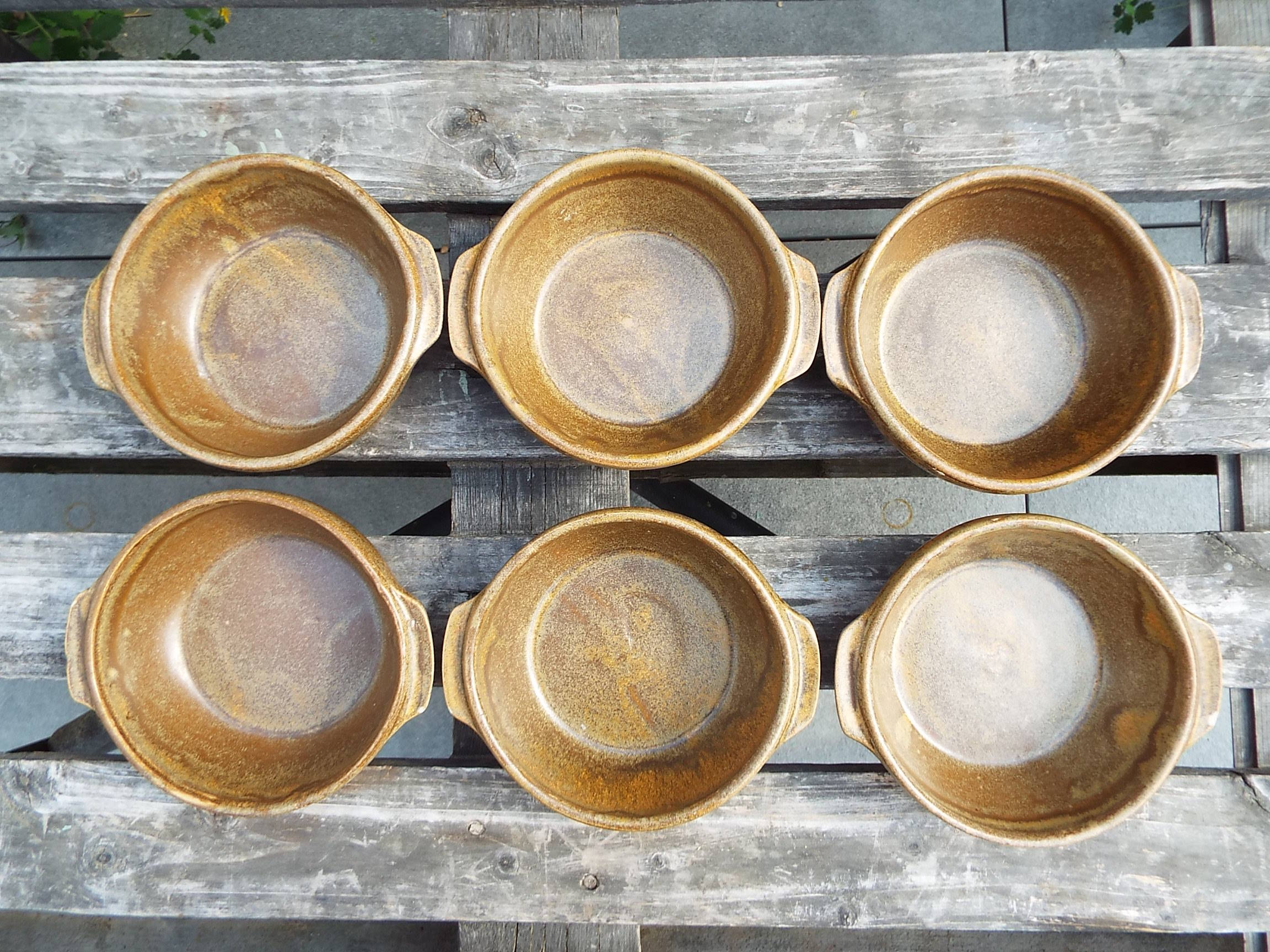 6 stoneware bowls