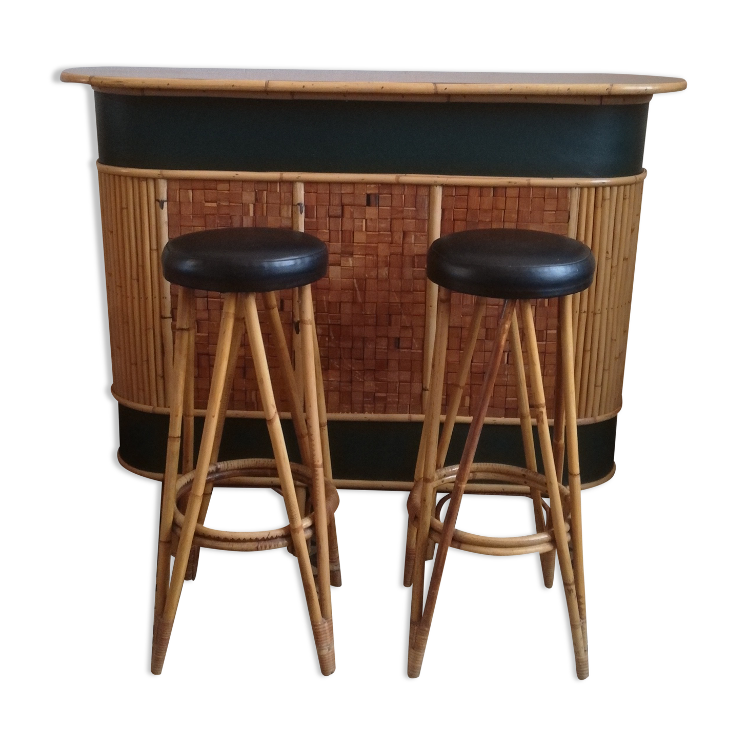 Vintage bamboo bar