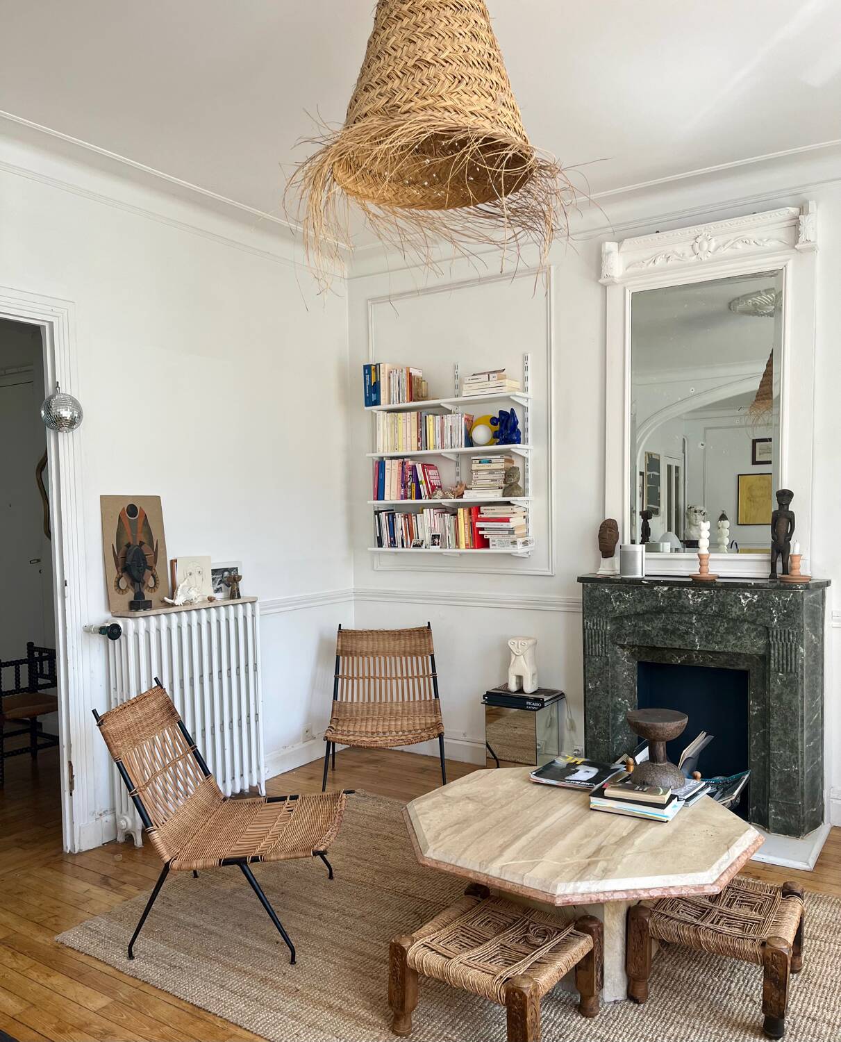 Raoul Guys Airborne rattan and metal armchair