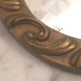 Witch mirror in gilded resin 60s