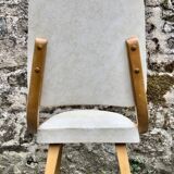 Set of 6 white chairs 1960