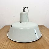 Industrial White Enamel Factory Pendant Lamp from Zaos, 1960s