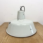 Industrial White Enamel Factory Pendant Lamp from Zaos, 1960s