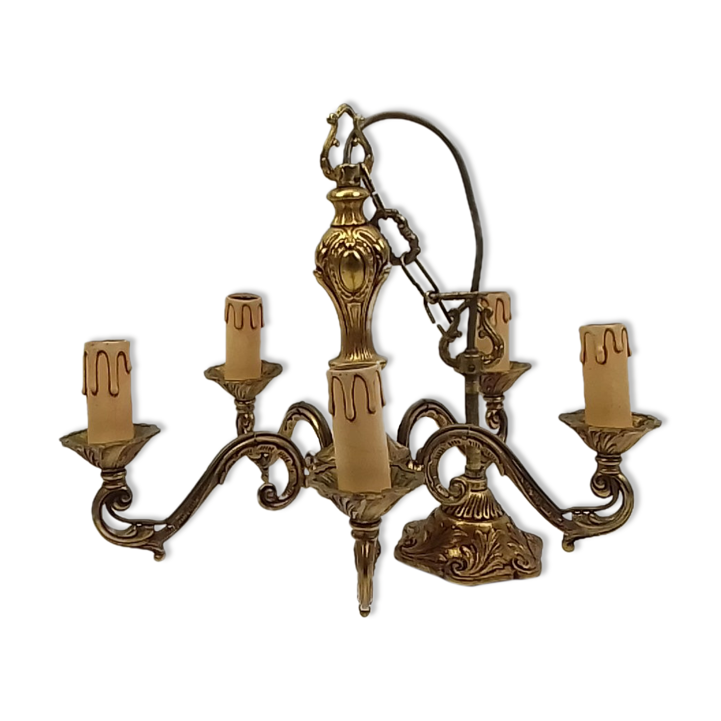 Brass chandelier 5 branches