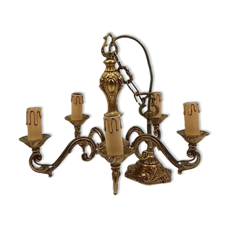 Brass chandelier 5 branches