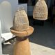 Suspension en rotin en forme de cloche d25 h28