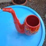 Italian Bertoncello ceramic vase, red ceramic vase