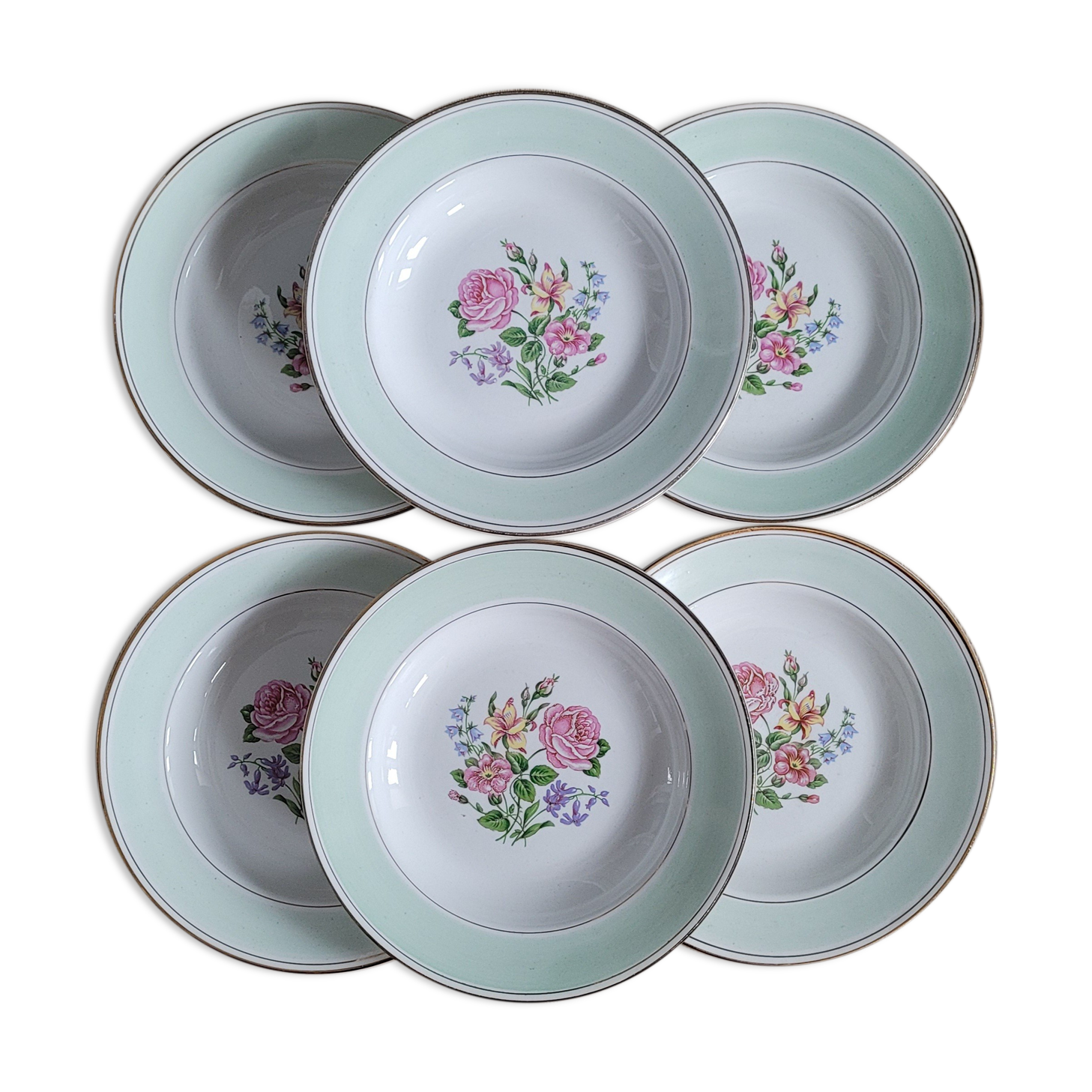 Set of 6 plates Amandinoise