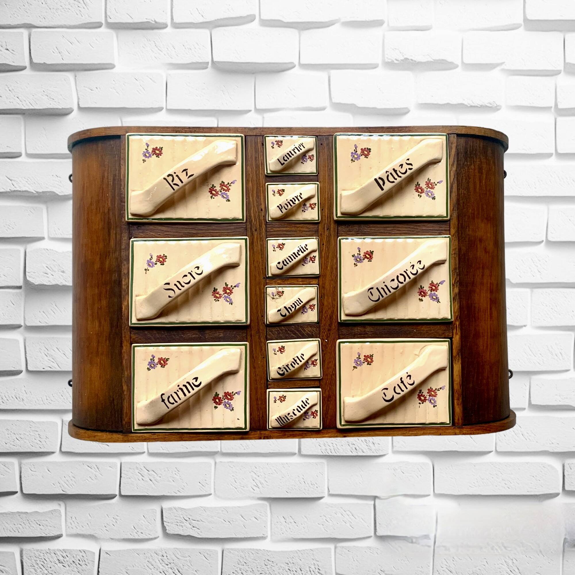 Art Deco wall spice rack