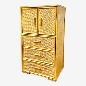 Rattan chest of drawers