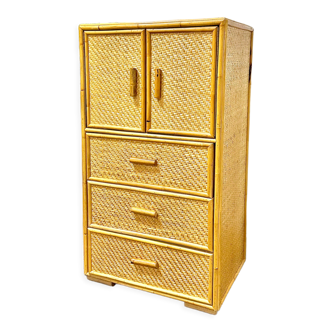 Rattan chest of drawers
