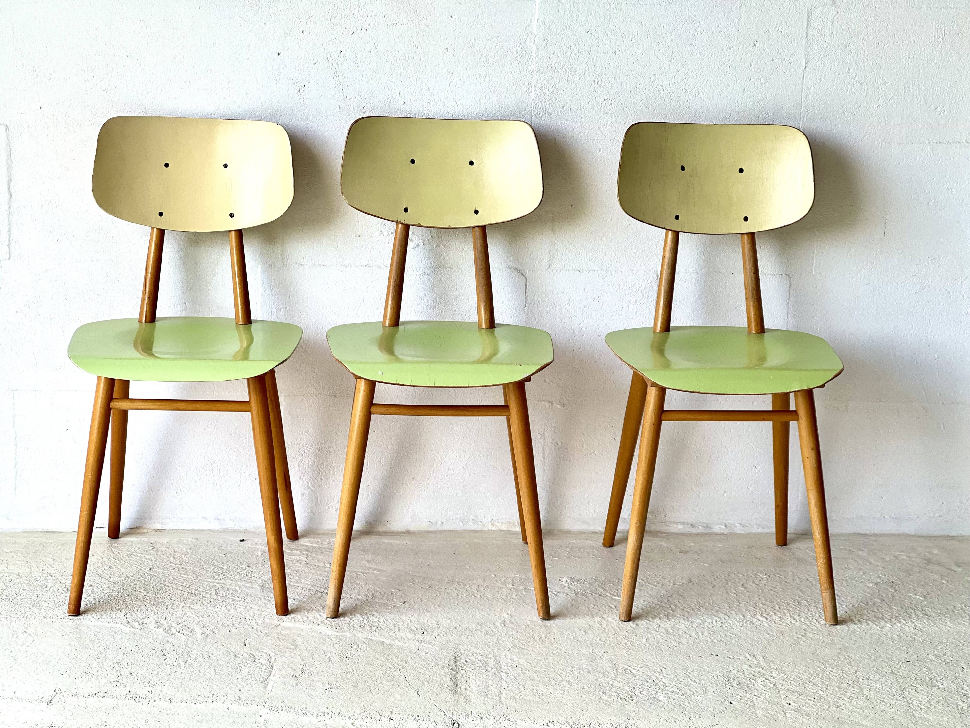 Vintage Bistro Kitchen Chairs from TON, 1960