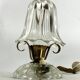 Paire de lampes de table Ercole Barovier en verre de Murano et laiton du milieu du siècle. années 1940