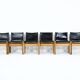 6 Monk dining chairs by Afra & Tobia Scarpa for Molteni, 1970