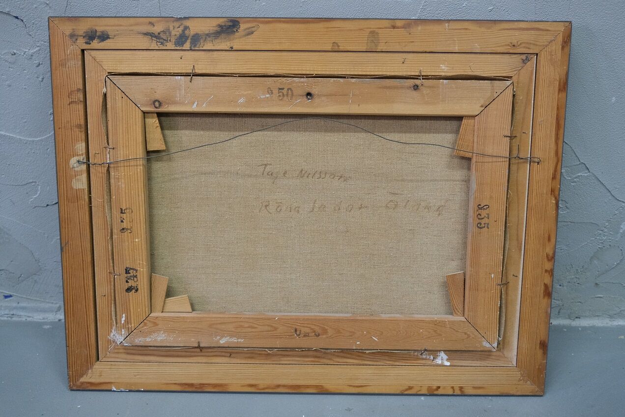 Tage Nilsson ( 1926-1997), Swedish Modern Painting, Oil on Canvas, 1960s, Framed